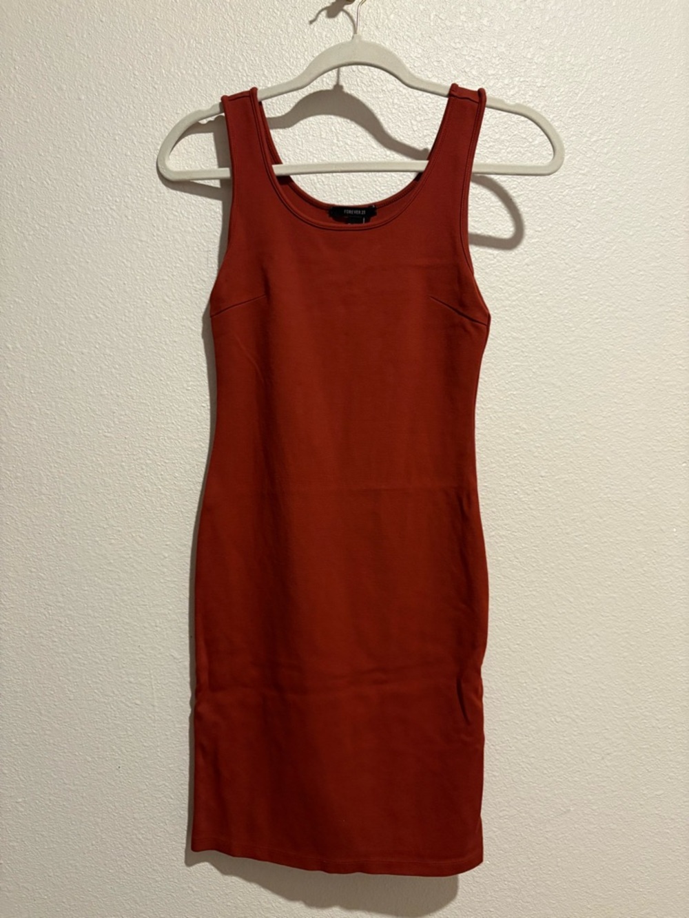 Forever 21 Sleeveless Rust Red Bodycon Mini Dress